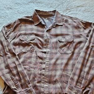 Kuhl Brown Casual Button Down Shirt Soft Flannel